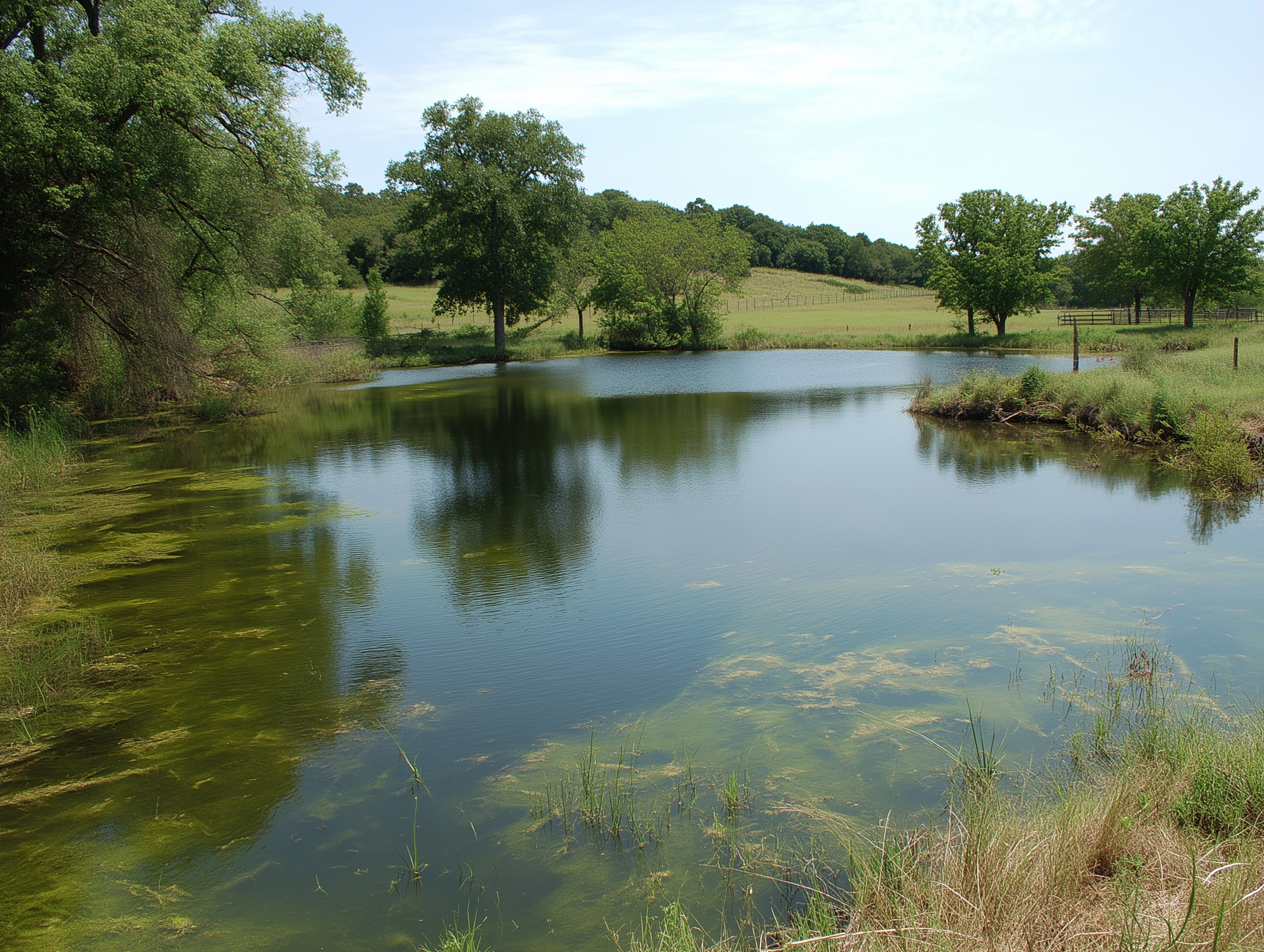 pond problems - struggling year after year shallow shoreline texas